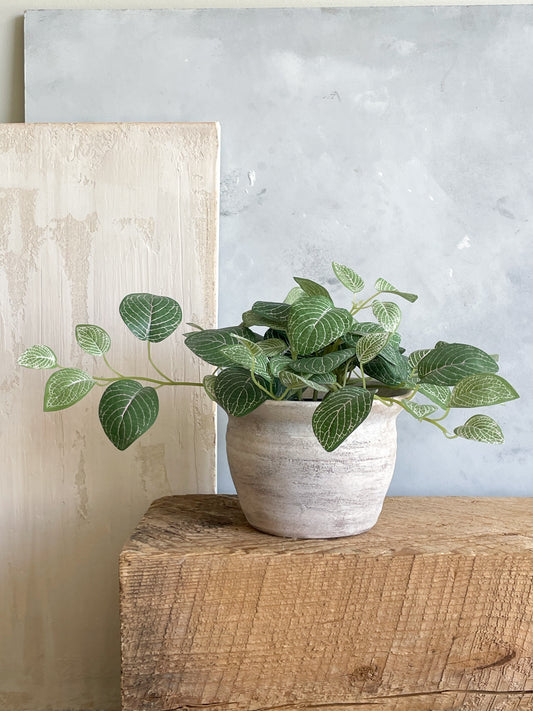 milos| rustic white textured planter vase 35