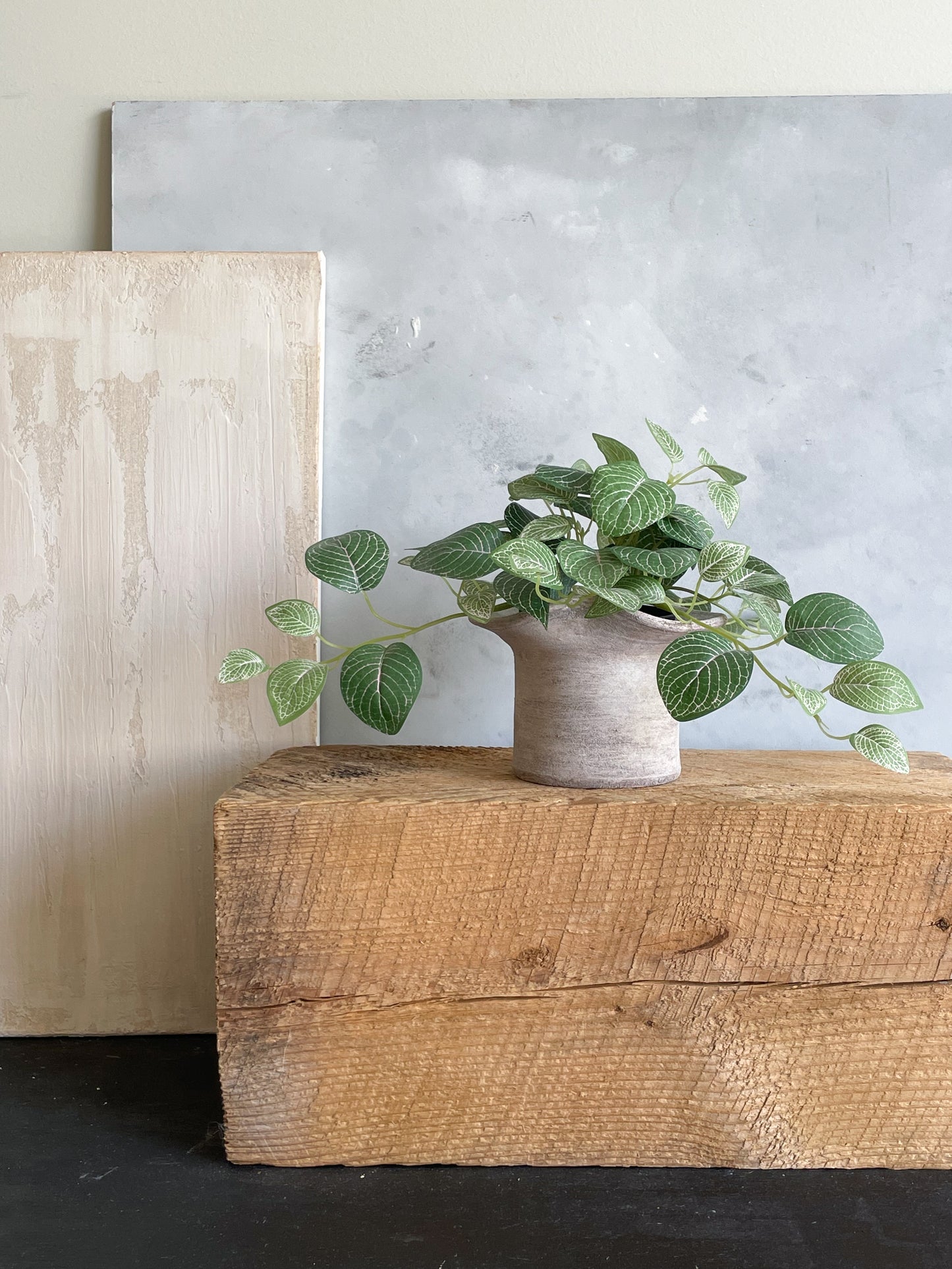 milos| rustic white textured planter vase 36