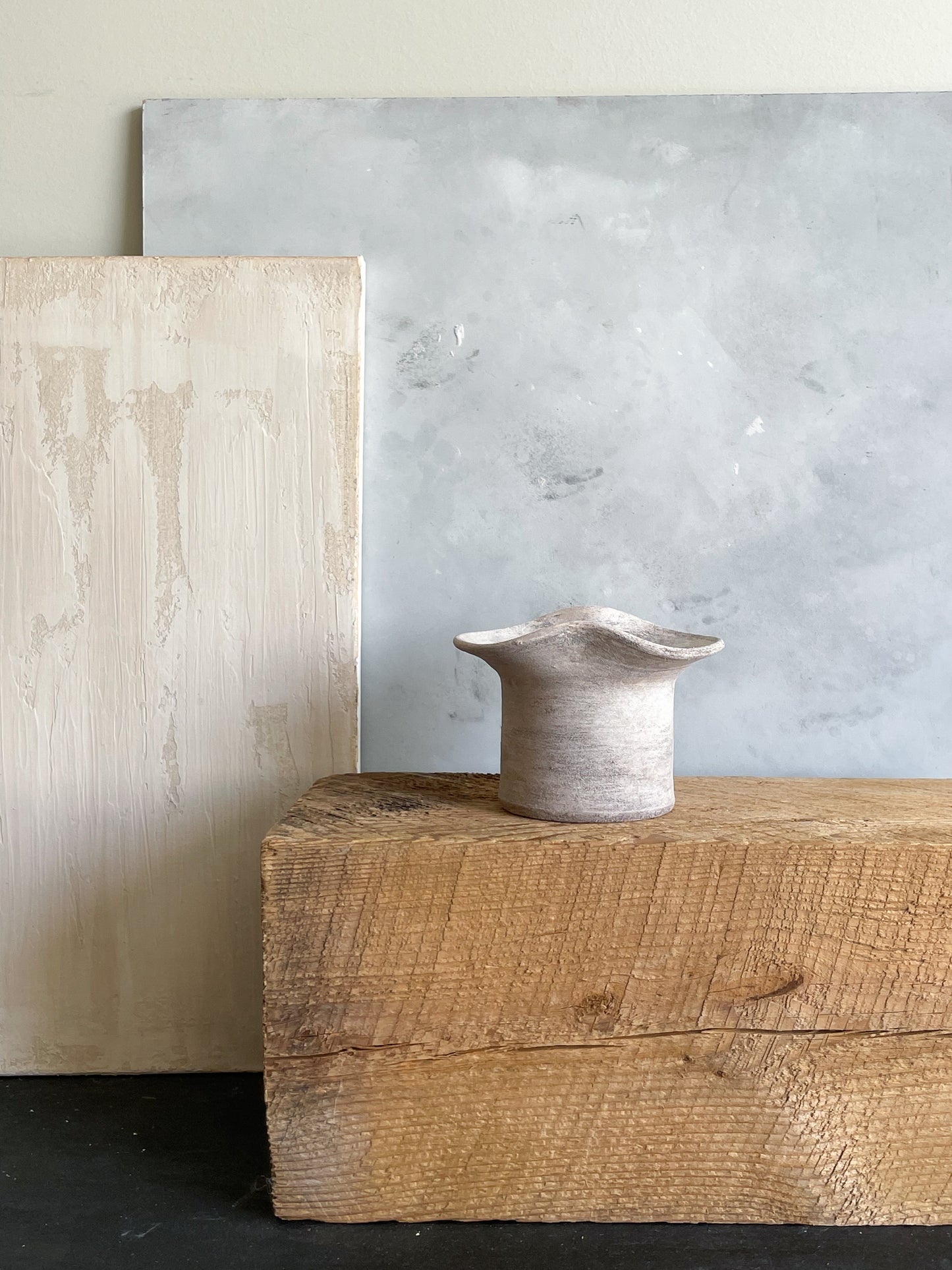 milos| rustic white textured planter vase 36