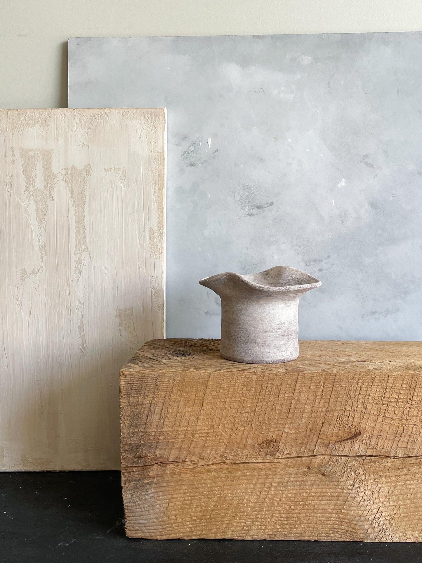 milos| rustic white textured planter vase 36