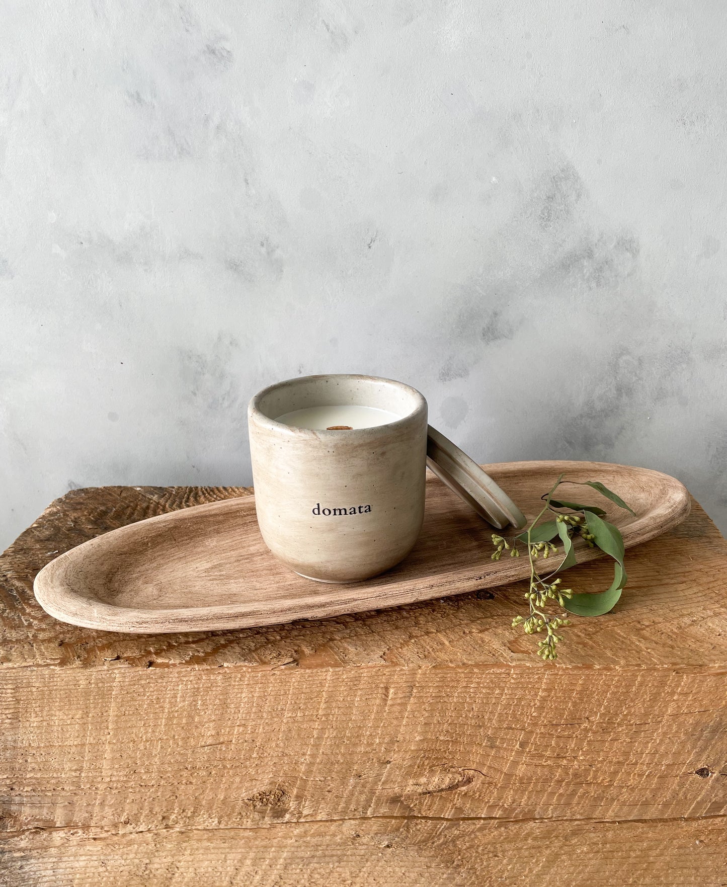 Rustic Tray Used as a Catchall in a Cozy Living Room