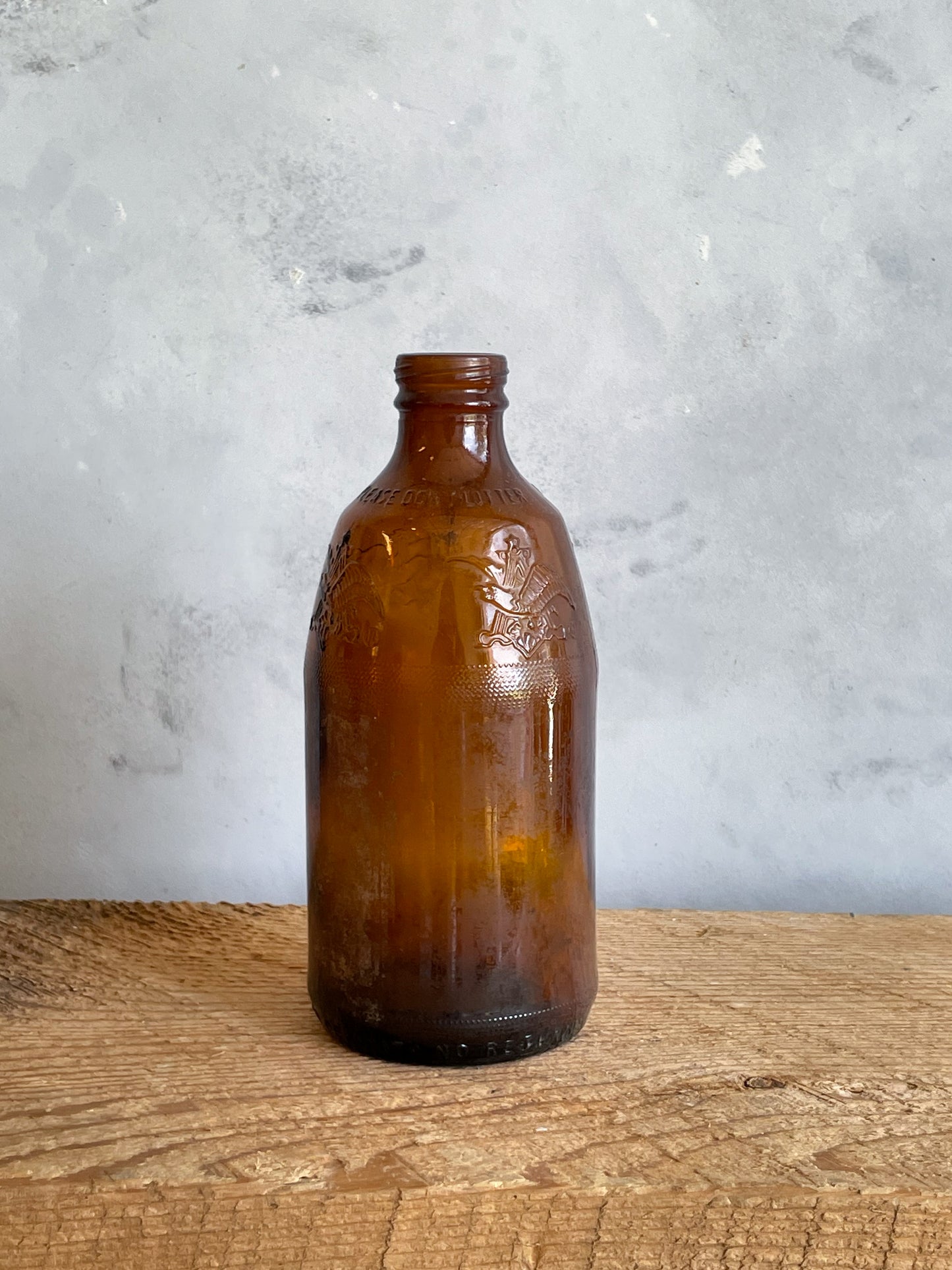 antique amber glass bottles | set 2