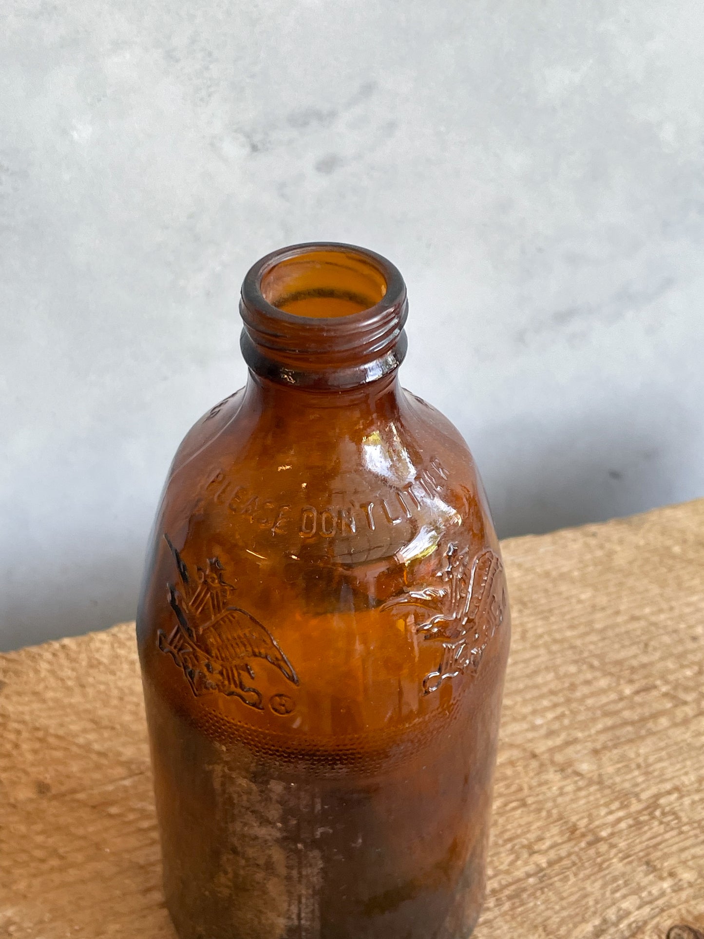 antique amber glass bottles | set 2