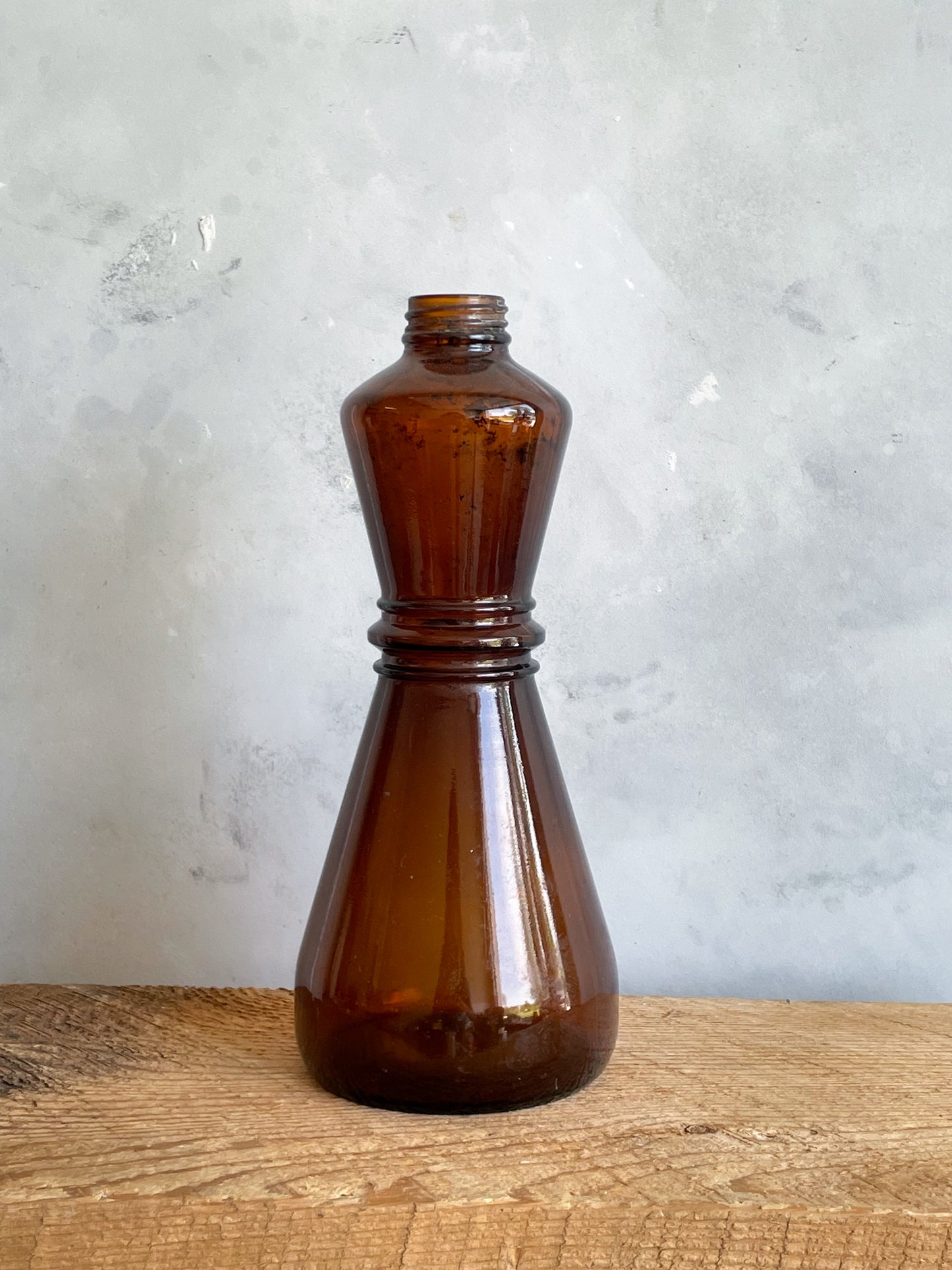 antique amber glass bottles | set 5