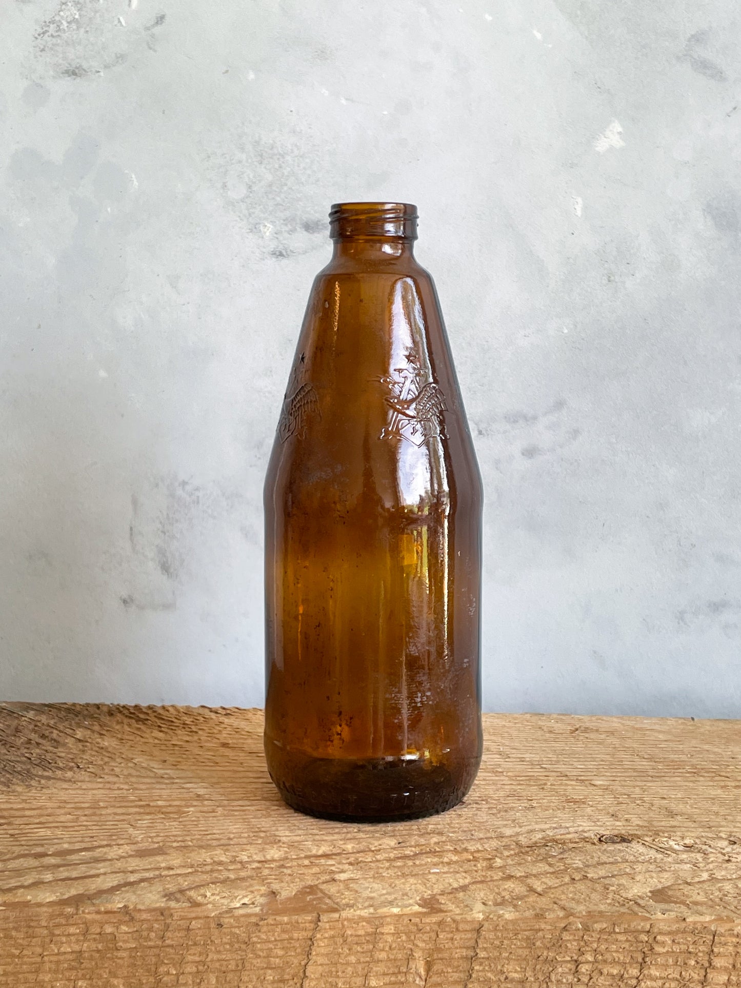 antique amber glass bottles | set 5