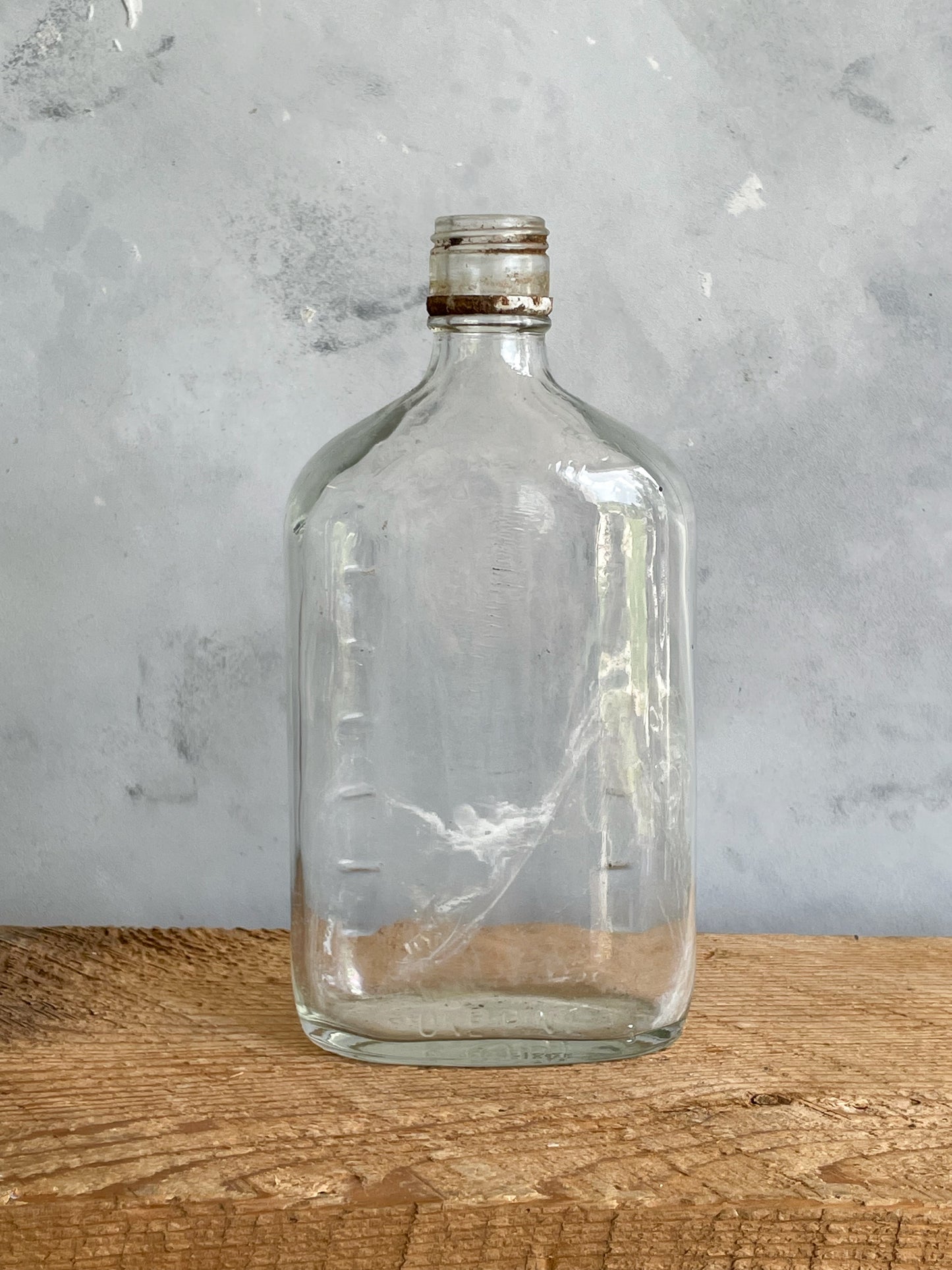 antique clear glass bottles | set 6