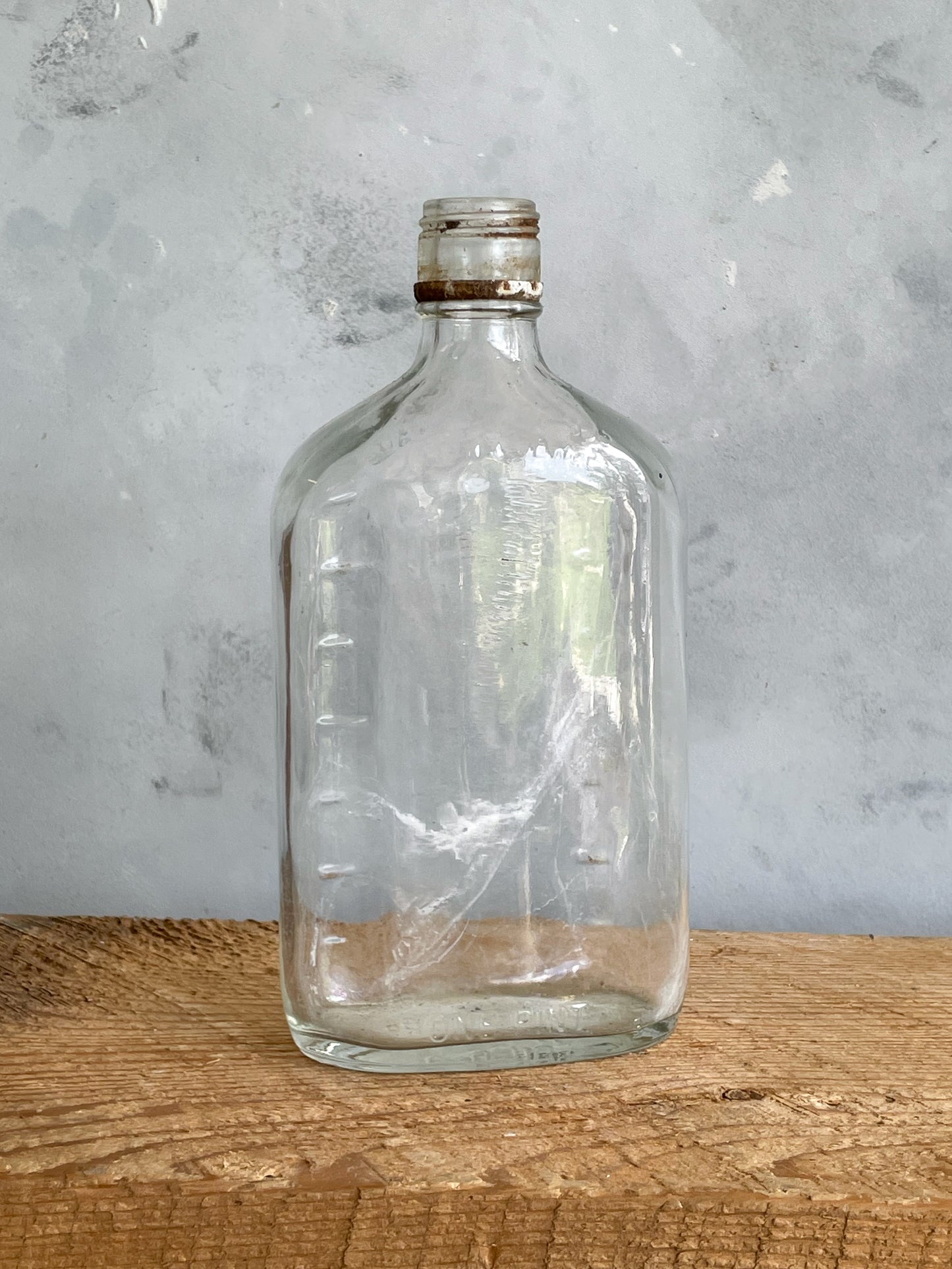 antique clear glass bottles | set 6