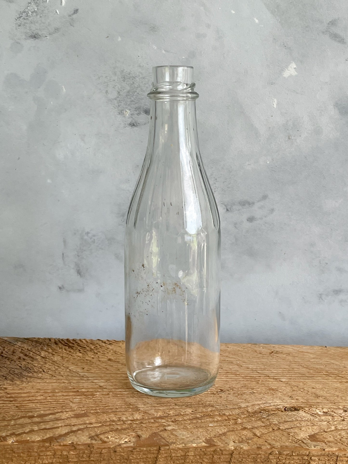 antique clear glass bottles | set 6