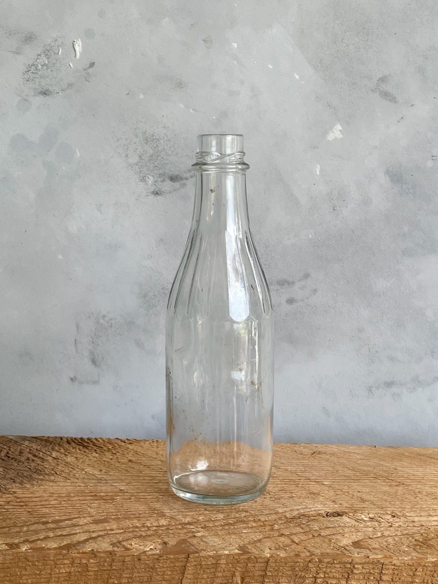 antique clear glass bottles | set 6