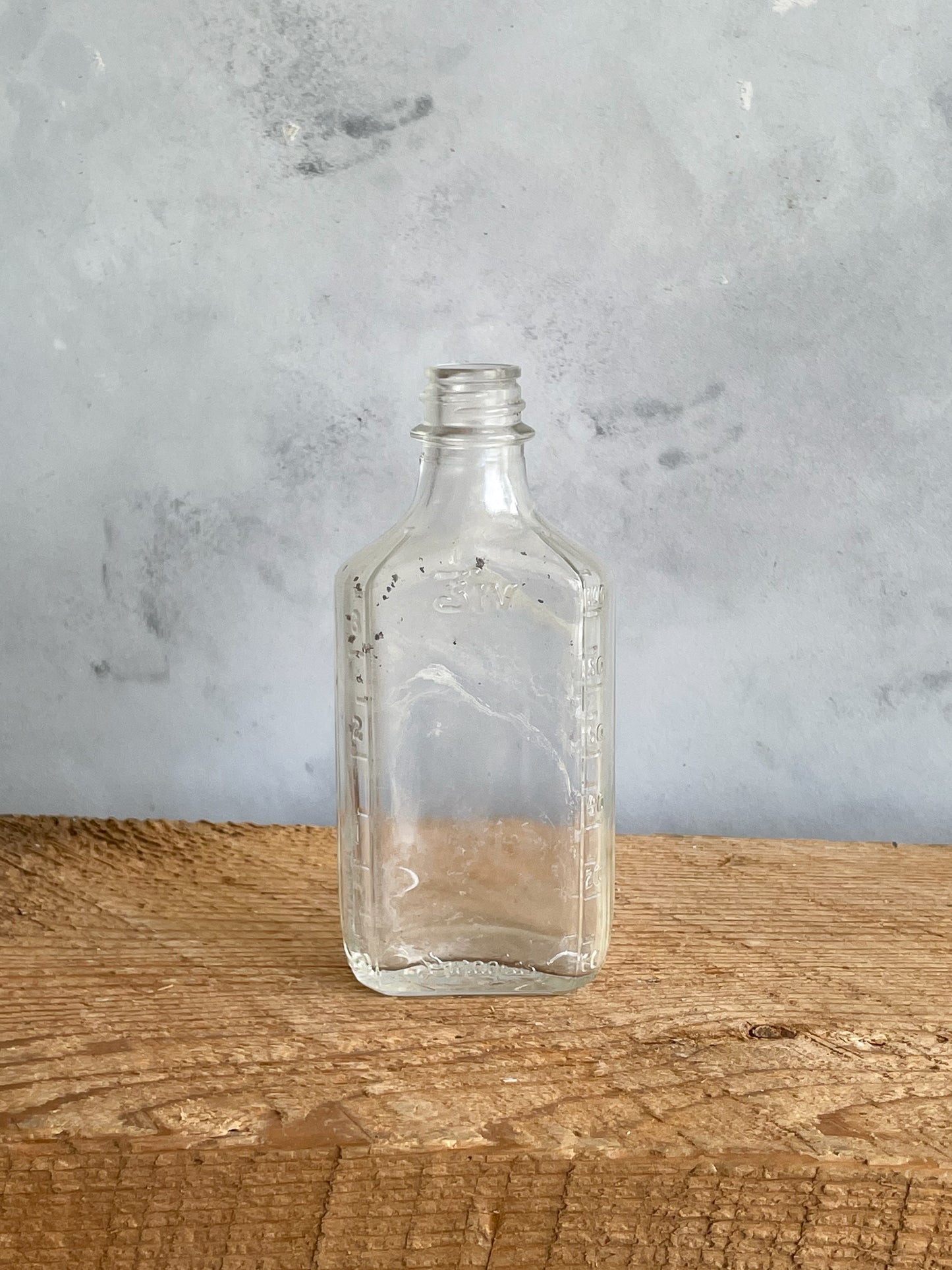 antique clear glass bottles | set 6